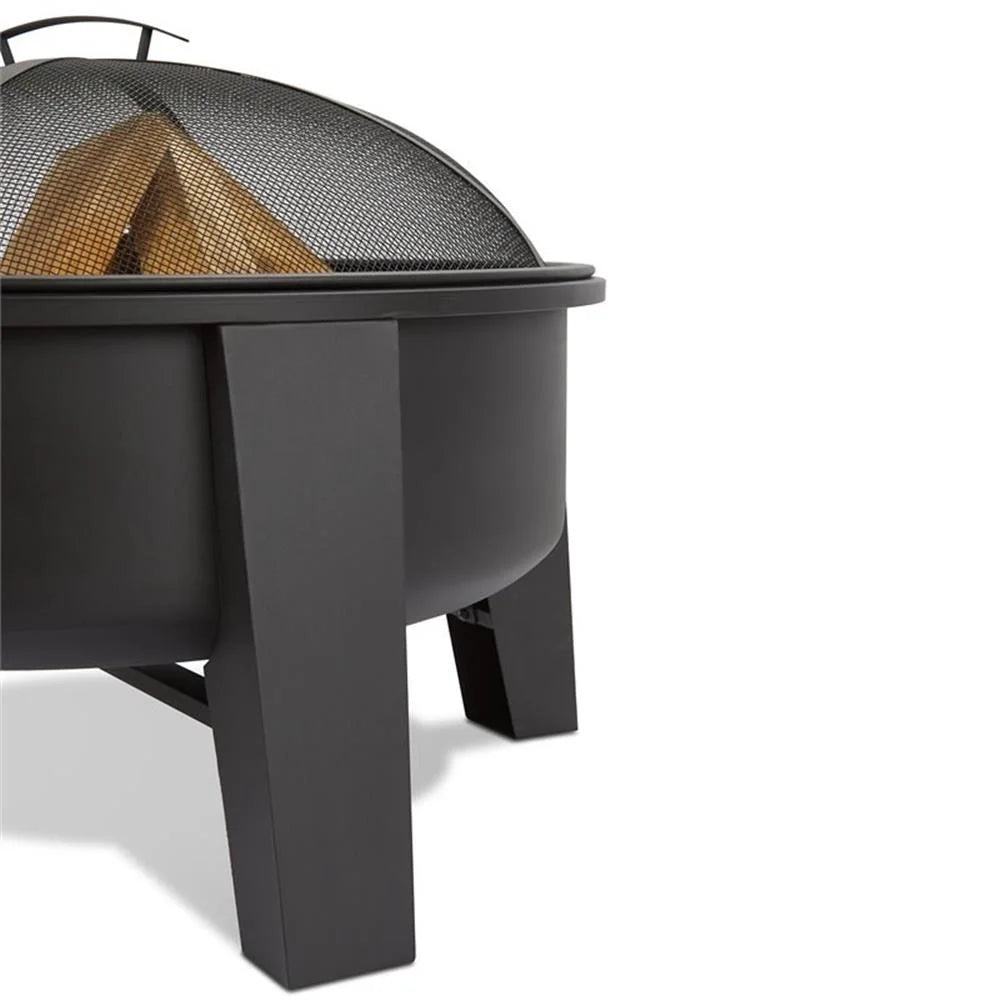 Real Flame Forsyth Wood-Burning Iron Fire Pit in Black