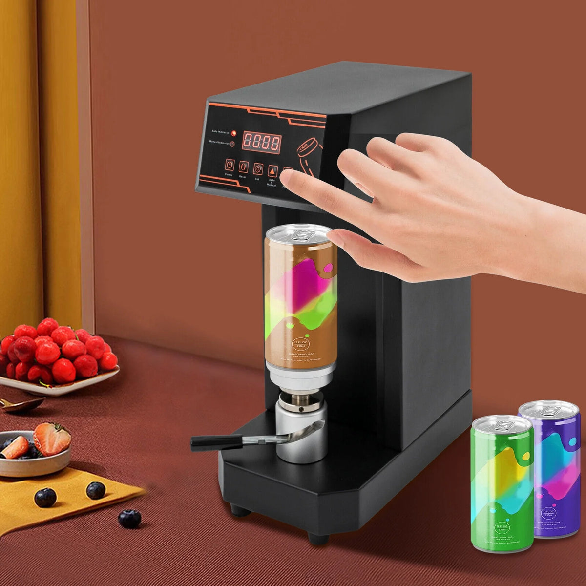 Miumaeov 70W Commercial Electric Can Sealer Machine 5.7cm Automatic Can Sealing Machine