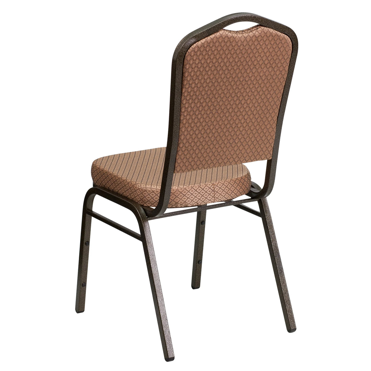 Emma + Oliver 4 Pack Crown Back Stacking Banquet Chair in Navy Vinyl - Silver Vein Frame