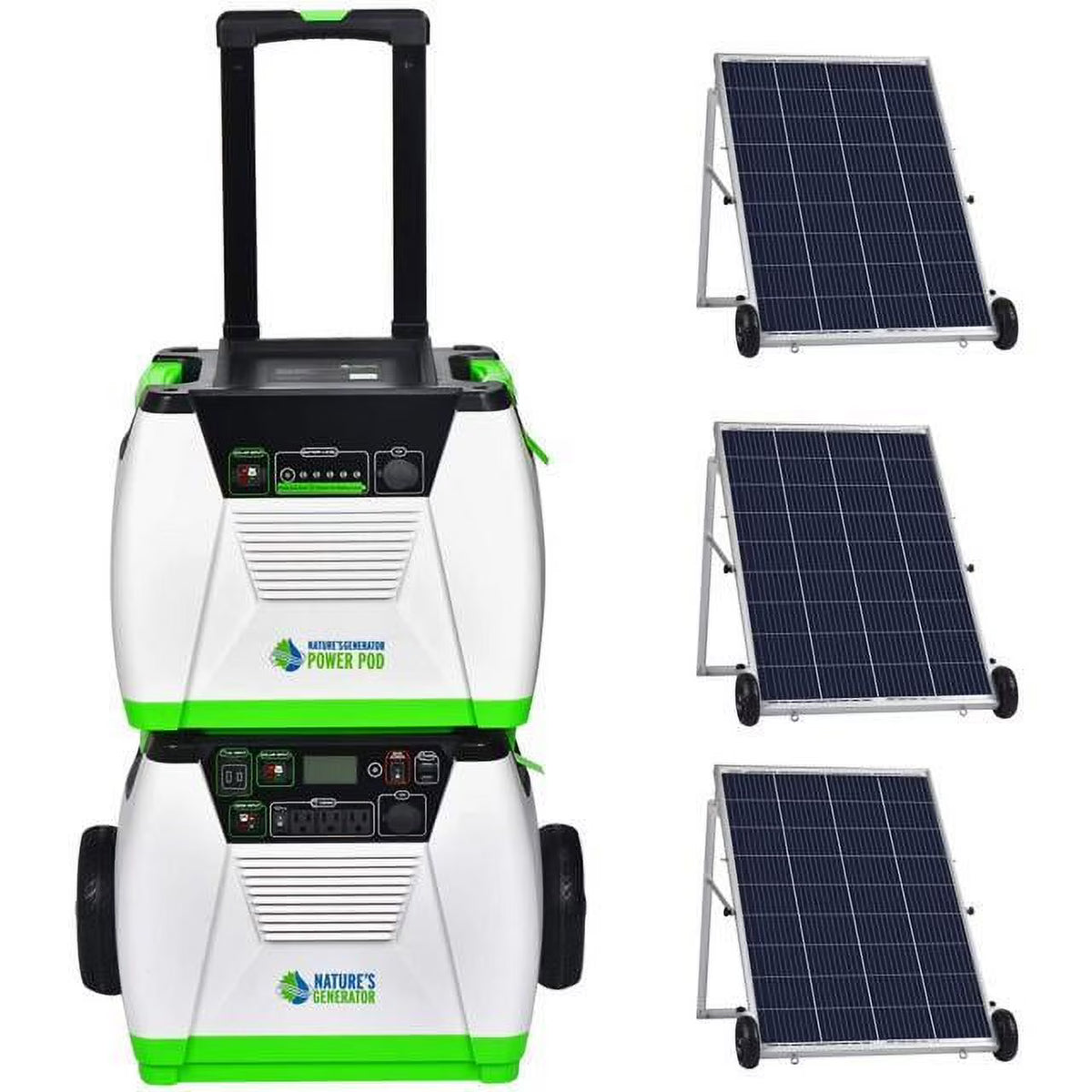 Nature's Generator 1800W Portable Generator 2-WAYS (Solar panels & Wind)- Platinum System GXNGPT