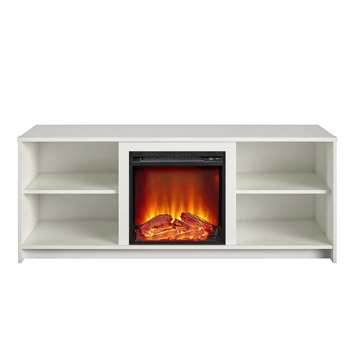 Mainstays Fireplace TV Stand for TVs up to 65", Black Oak