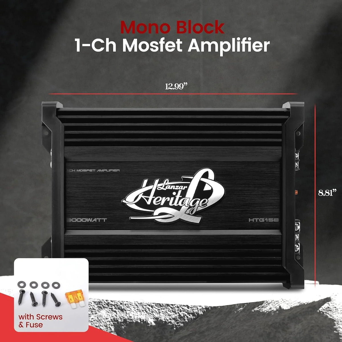 Mono-Block Mosfet Amplifier - 2 Ohm Stable, Heritage Series Car Audio Amplifier