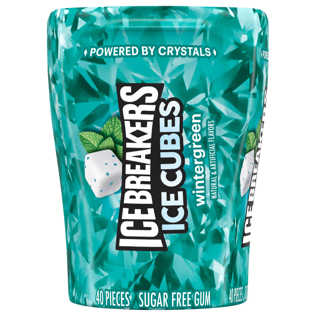 Ice Breakers Ice Cubes Sugar Free Gum, Wintergreen, 40 pieces, 4-count