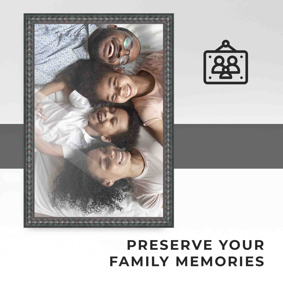 20x48 Frame Black Passaggi Solid Wood Picture Frame Width 1.5 Inches | Interior Depth 0.5 Inches |