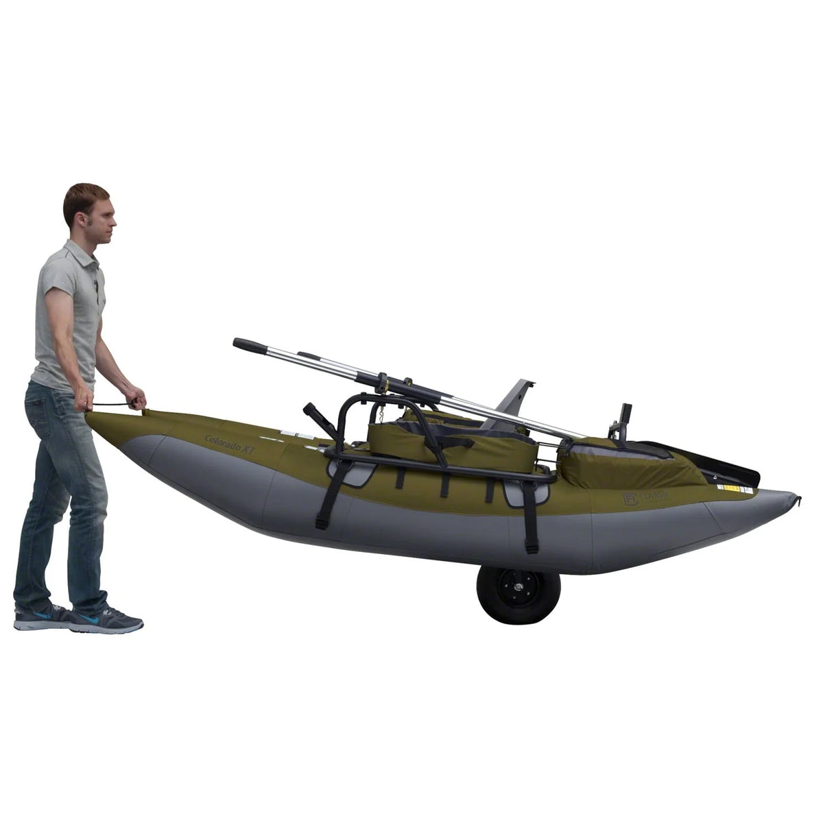 Classic Accessories Colorado XT Pontoon Fishing Boat, Pumpkin/Grey