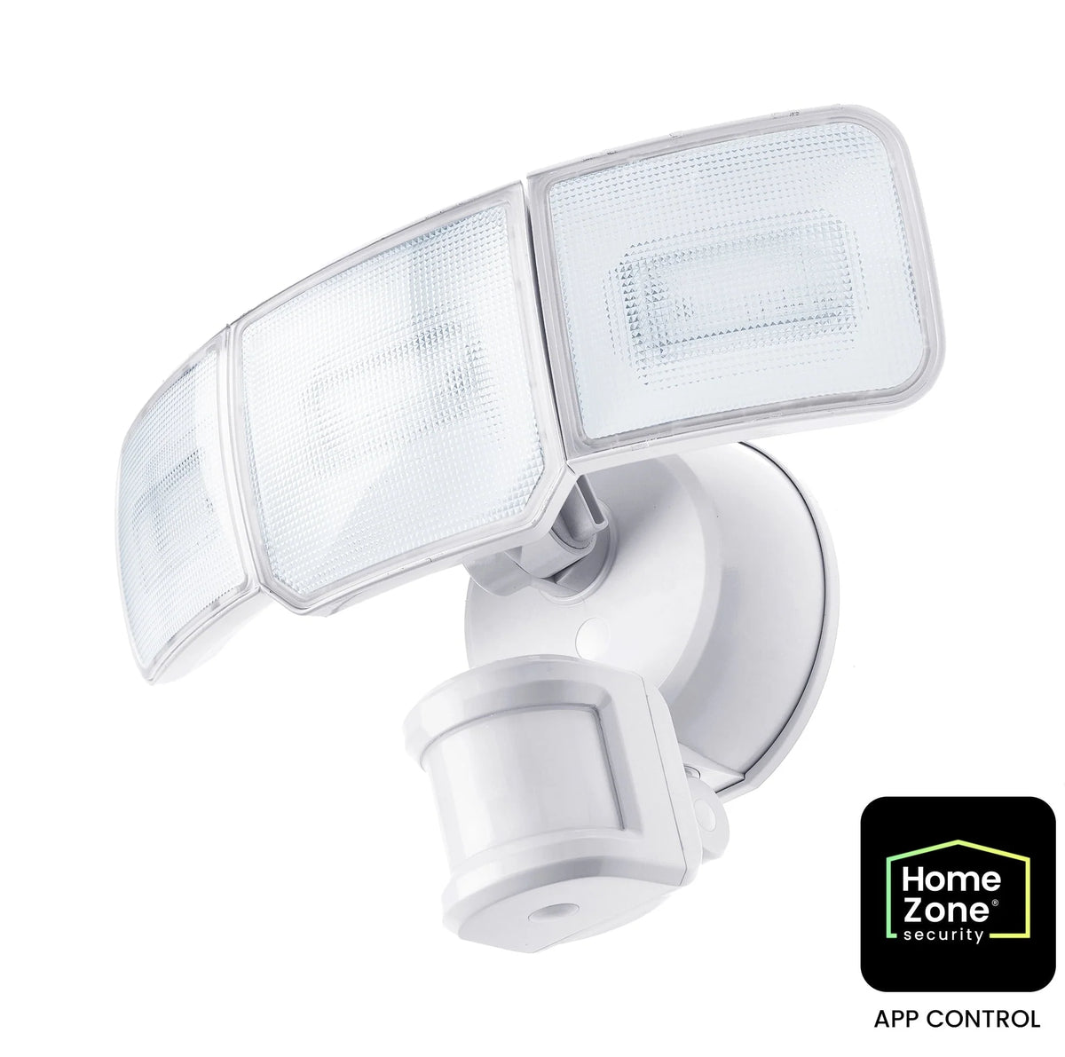 Home Zone Security Smart SMD 3500LM LED Outdoor Flood Light, WiFi, Works w/Alexa & Google, White