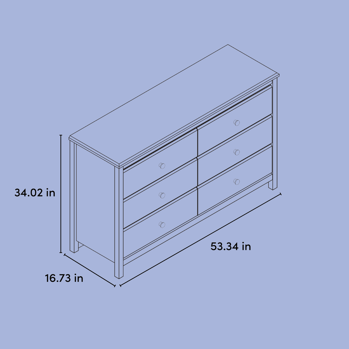 Storkcraft Alpine 6 Drawer Nursery Double Dresser, Olive