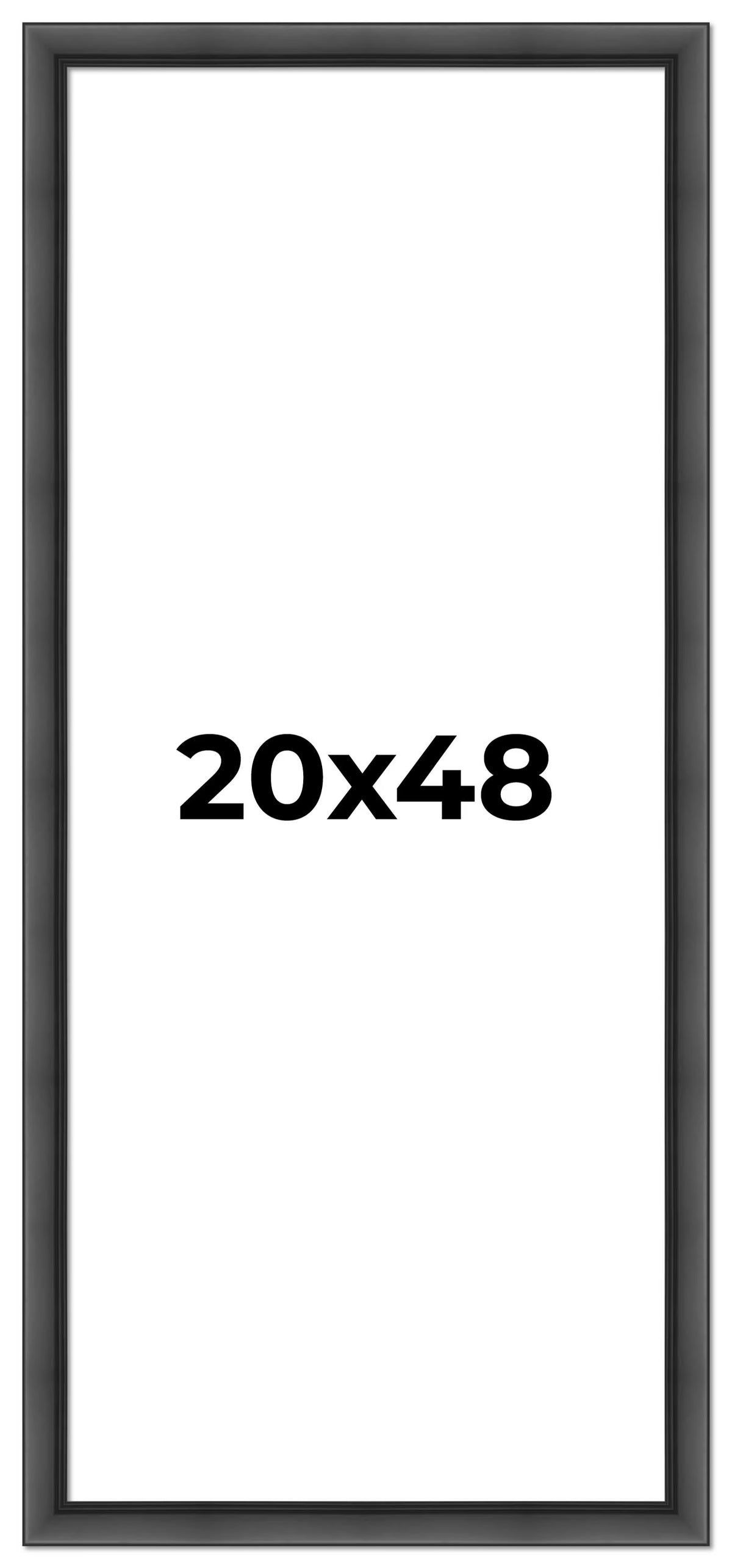 20x48 Frame Black Passaggi Solid Wood Picture Frame Width 1.5 Inches | Interior Depth 0.5 Inches |