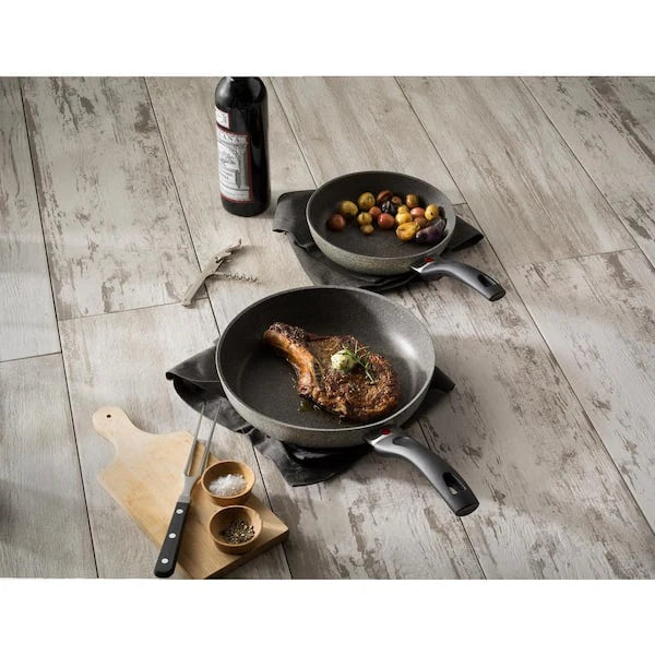 Parma 10-Piece Aluminum Ceramic Nonstick Cookware Set in Gray