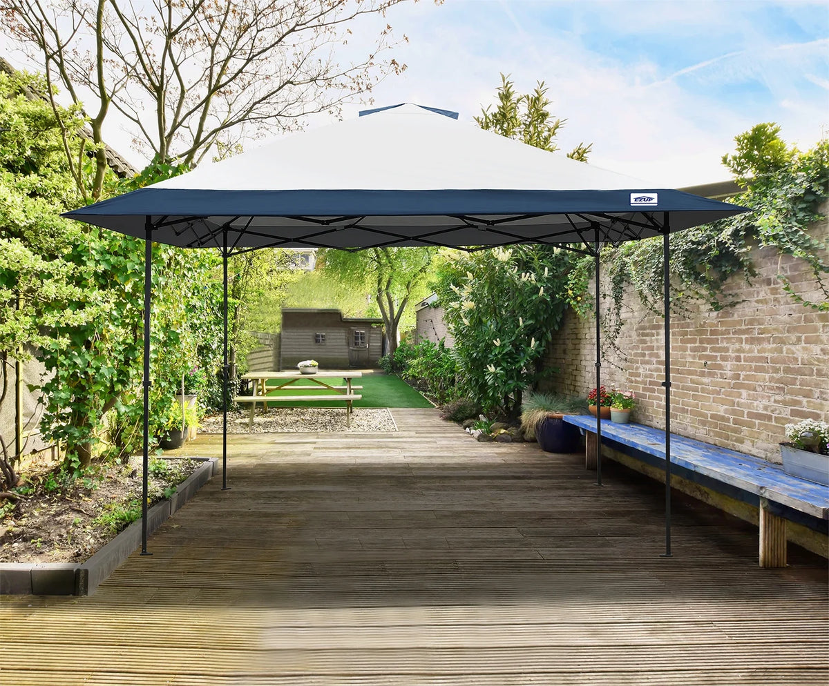 E-Z UP 13x13 ONE-UP Instant Canopy Tent �?Pop Up Outdoor Shade Tent with Vented Top, Adjustable Height & Roller Bag