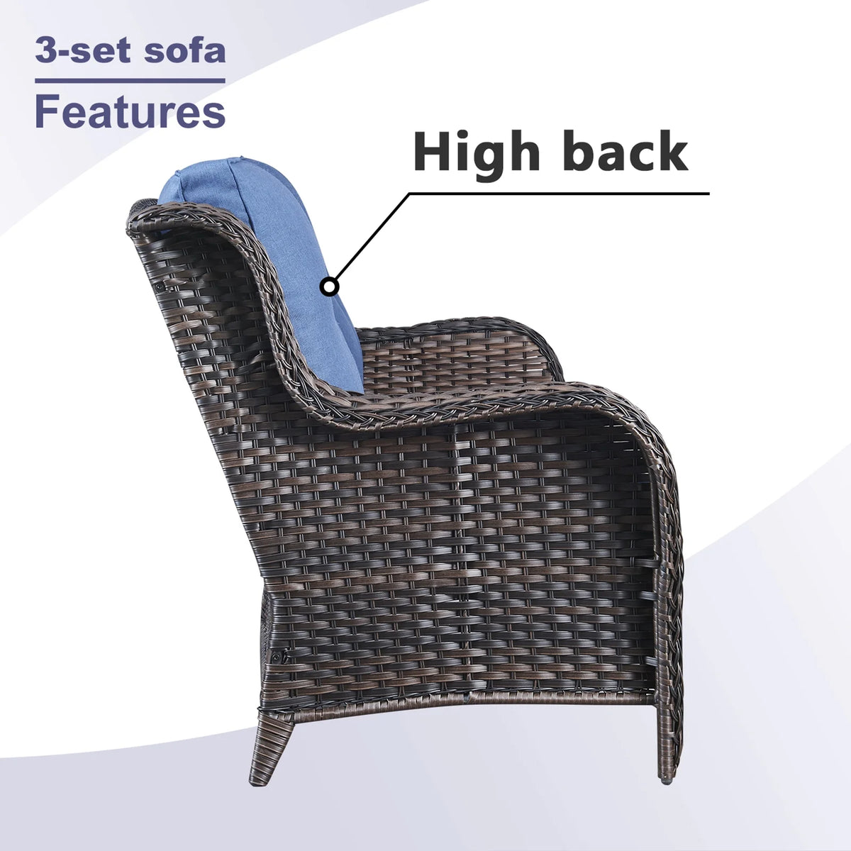 POCASSY 7 Piece Rattan Sofa Seating Group with Cushions