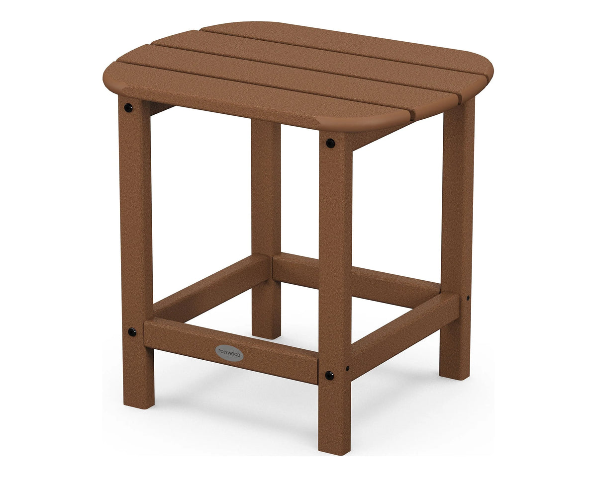 POLYWOOD South Beach 18" Side Table in Teak