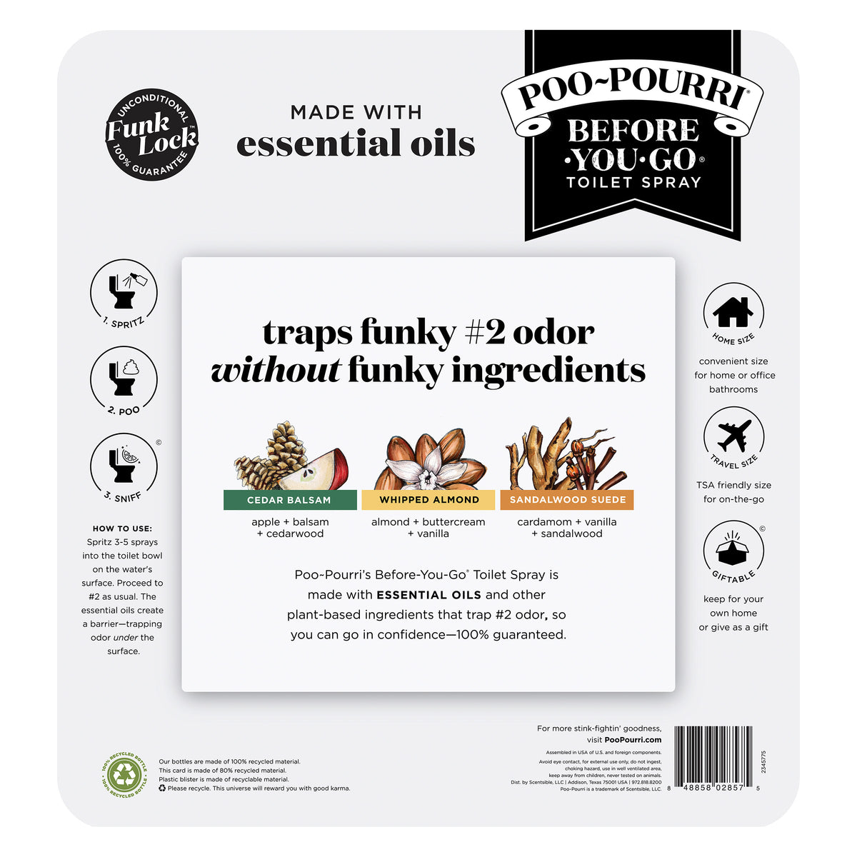 Poo-Pourri Toilet Spray, Variety Pack, 3.4 fl oz, 3-count