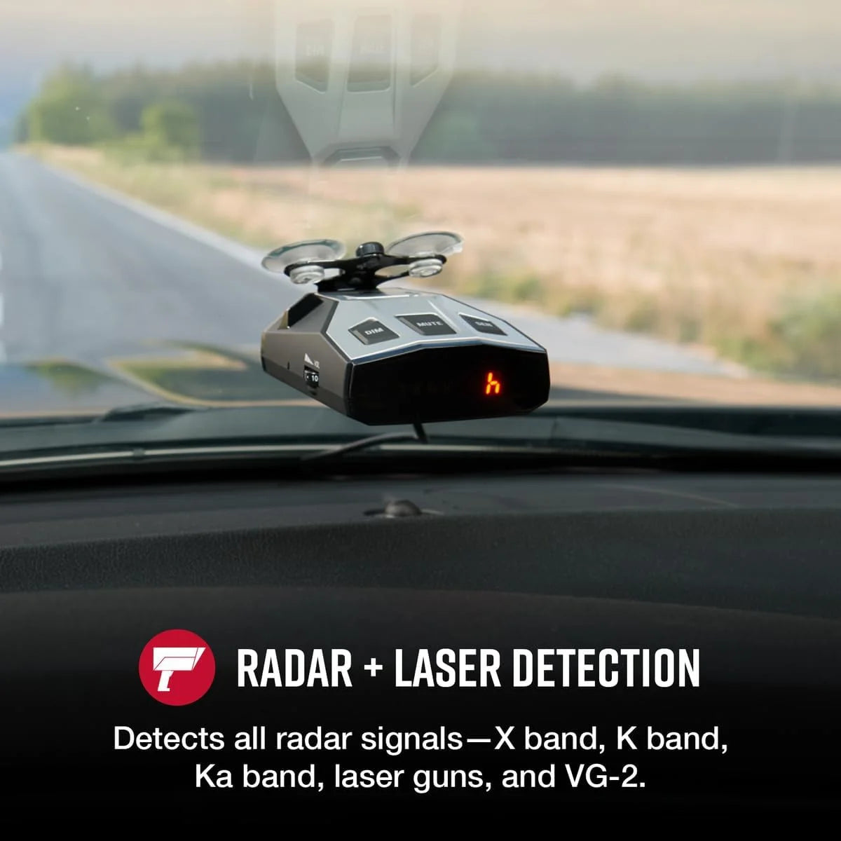 Cobra RAD 350 Laser Radar Detector - Long Range, False Alert Filter, OLED Display, Front & Rear Detection