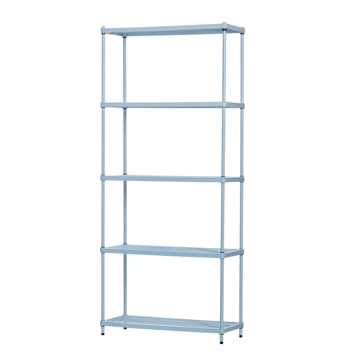 Design Ideas MeshWorks 5 Tier Steel Storage Shelving Unit Bookshelf, Green