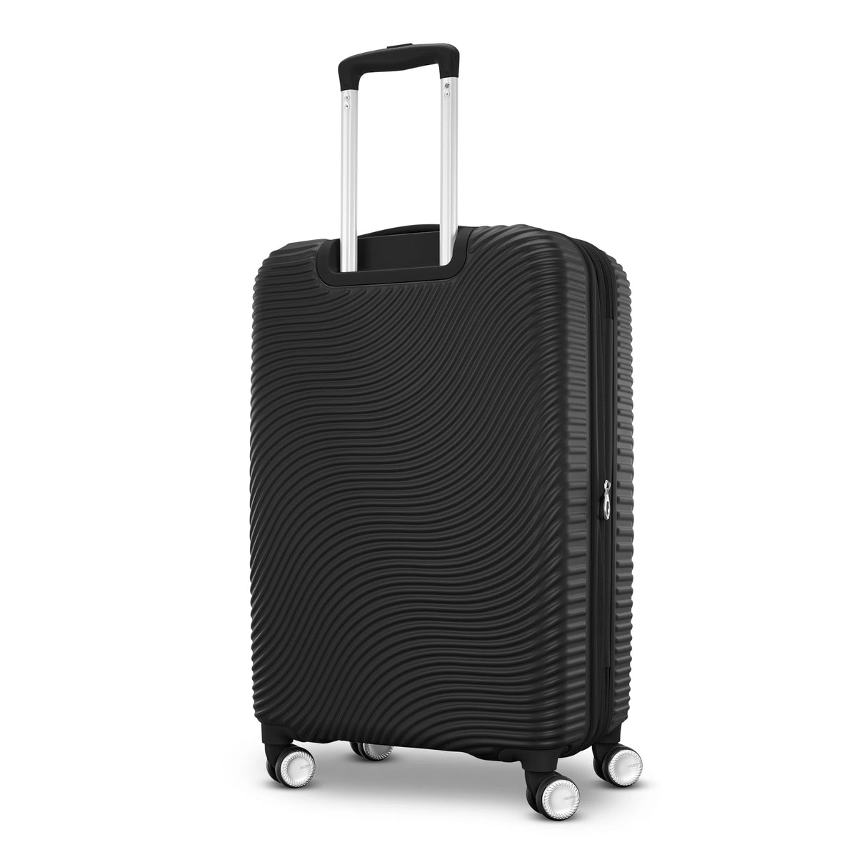 American Tourister Color Waves Medium Checked Suitcase with Spinner Wheels - Black
