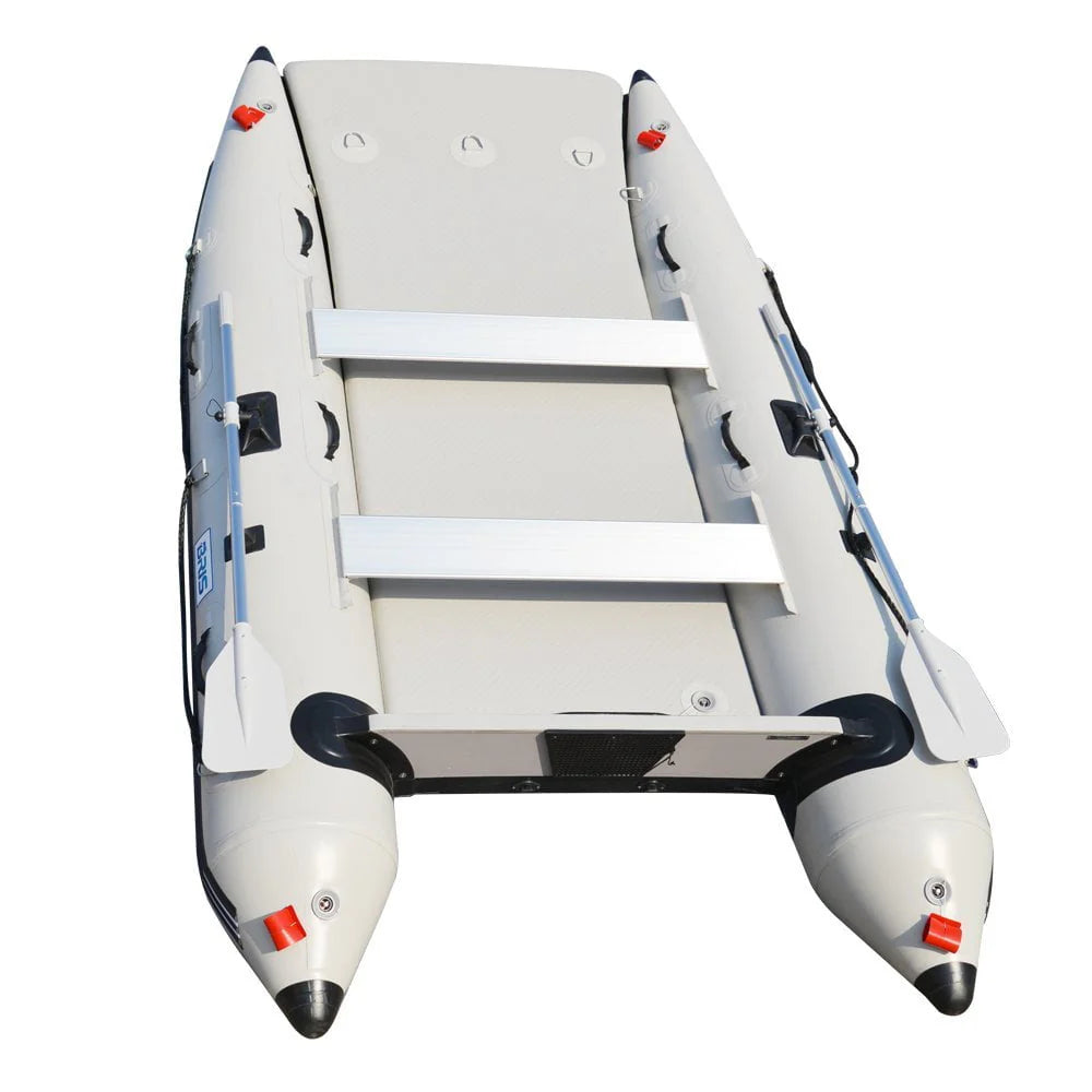 BRIS 11Ft Inflatable Catamaran Inflatable Boat Dinghy Mini Cat Gray