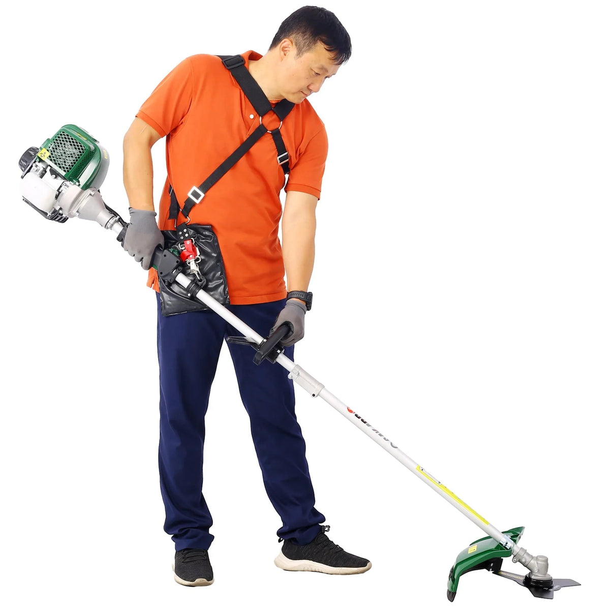 4 in 1 Multi-Functional Trimming Tool, 31CC 4-Cycle Garden Tool System with Gas Pole Saw, Hedge Trimmer, Grass Trimmer, and Brush Cutter EPA Compliant, Green