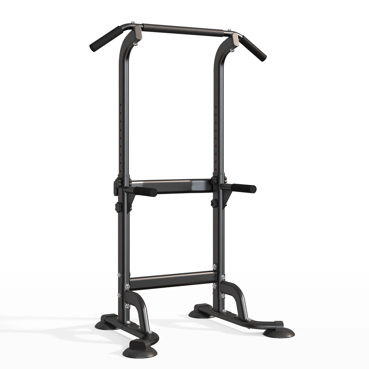 Wellynap Power Tower Pull up Bar, Strength Training Workout Equipment with Adjustable Height High Stability - Black