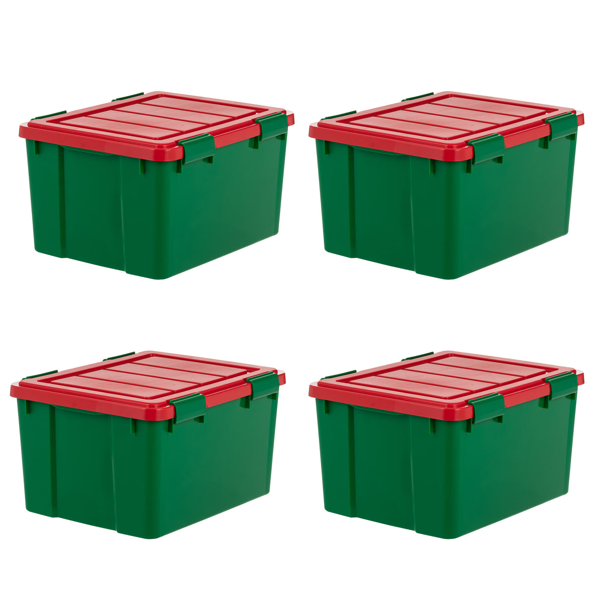 IRIS 44 Quart WeatherPro-seal Storage Bin, 4-pack