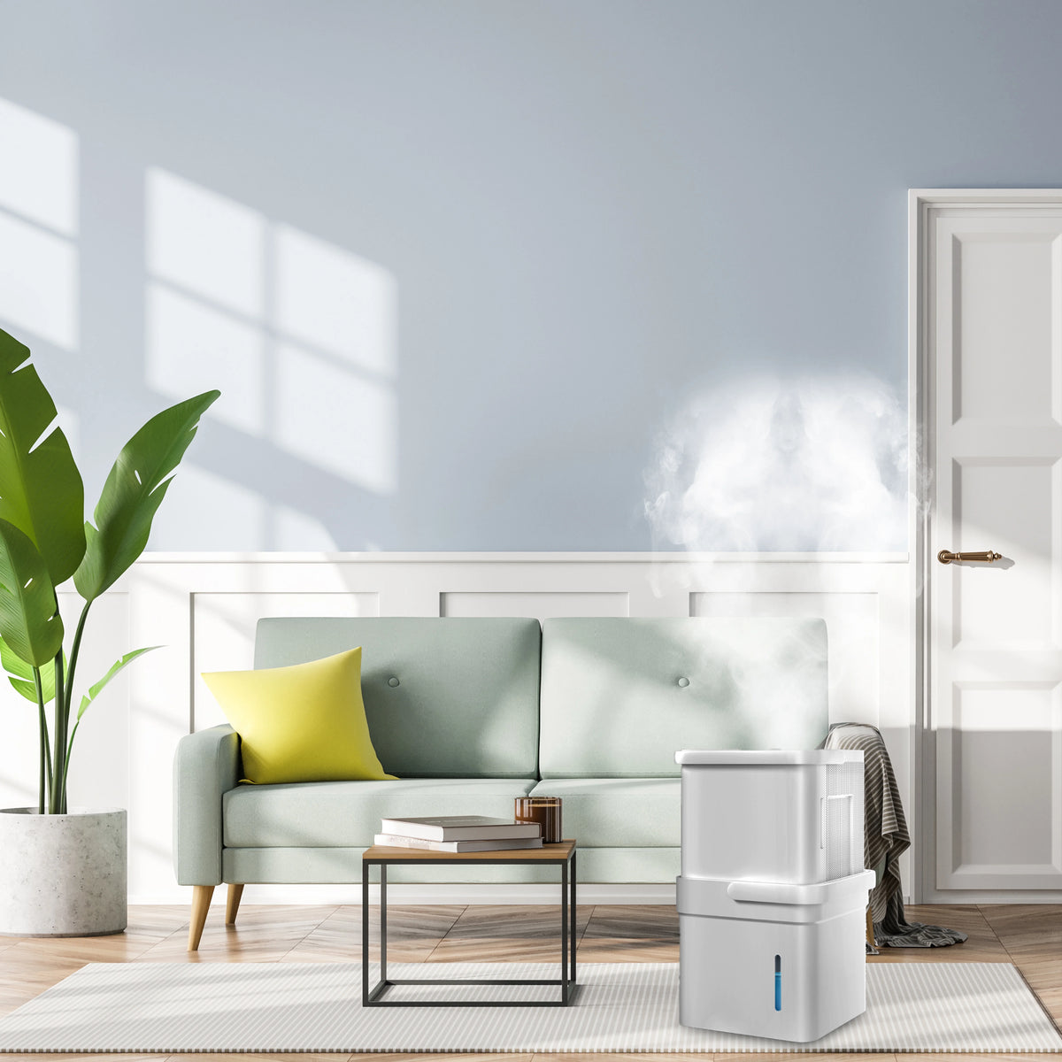 Midea Cube 20-Pint Smart Wi-Fi Dehumidifier, White, Automatic Shut-Off
