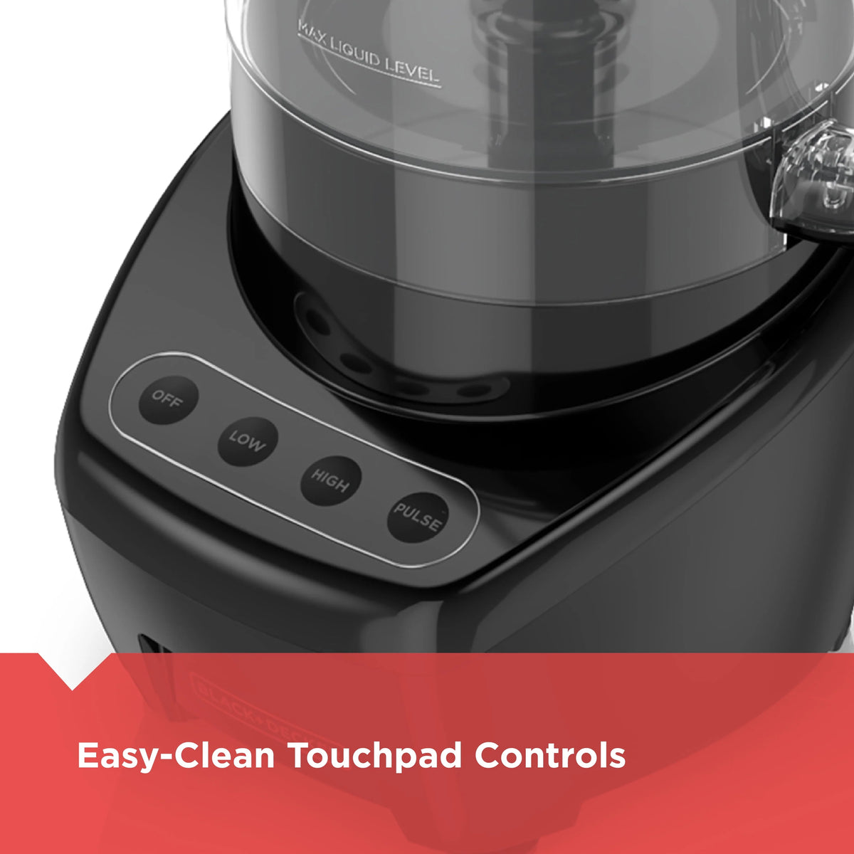 BLACK+DECKER Easy Assembly 8-Cup Food Processor, Black, FP4200B