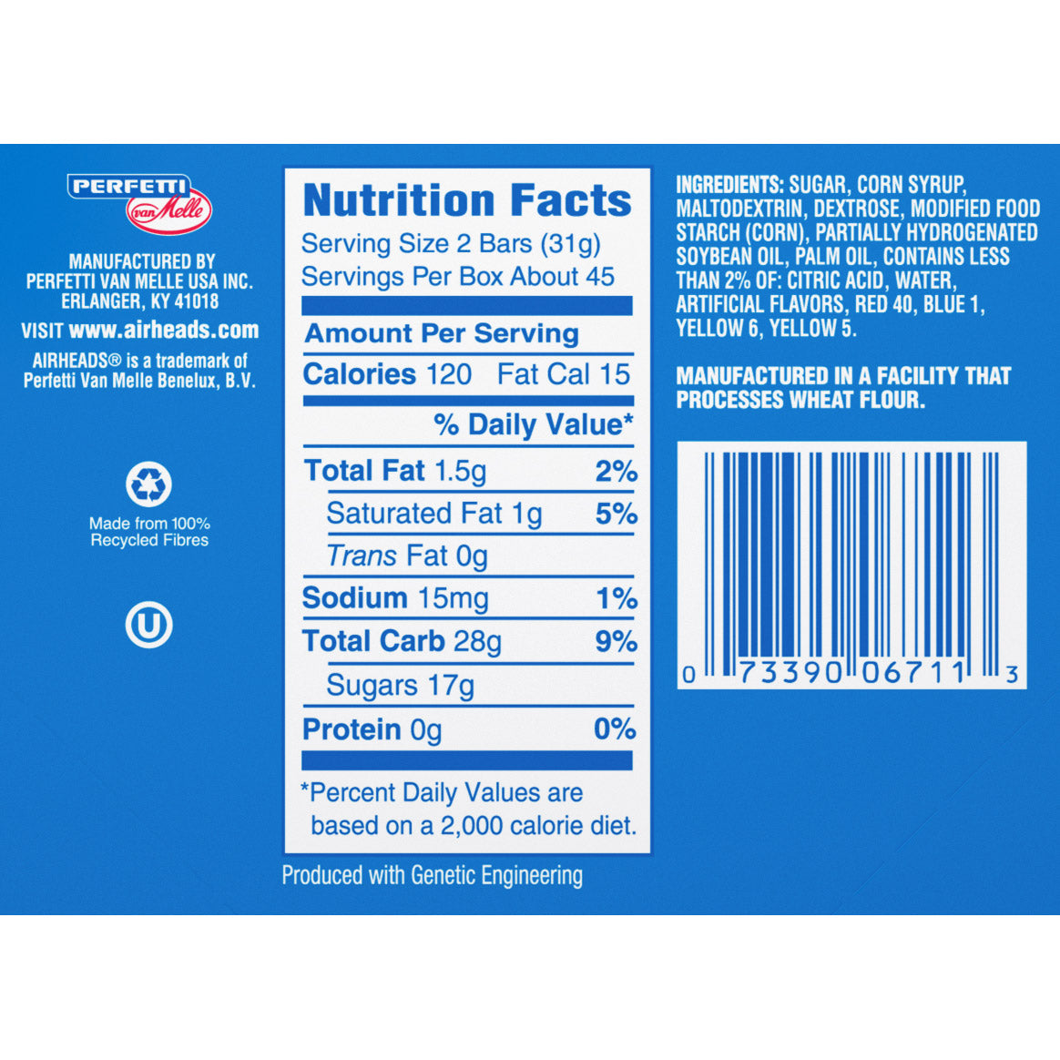 AirHeads, 0.55 oz, Variety Pack, 90-count