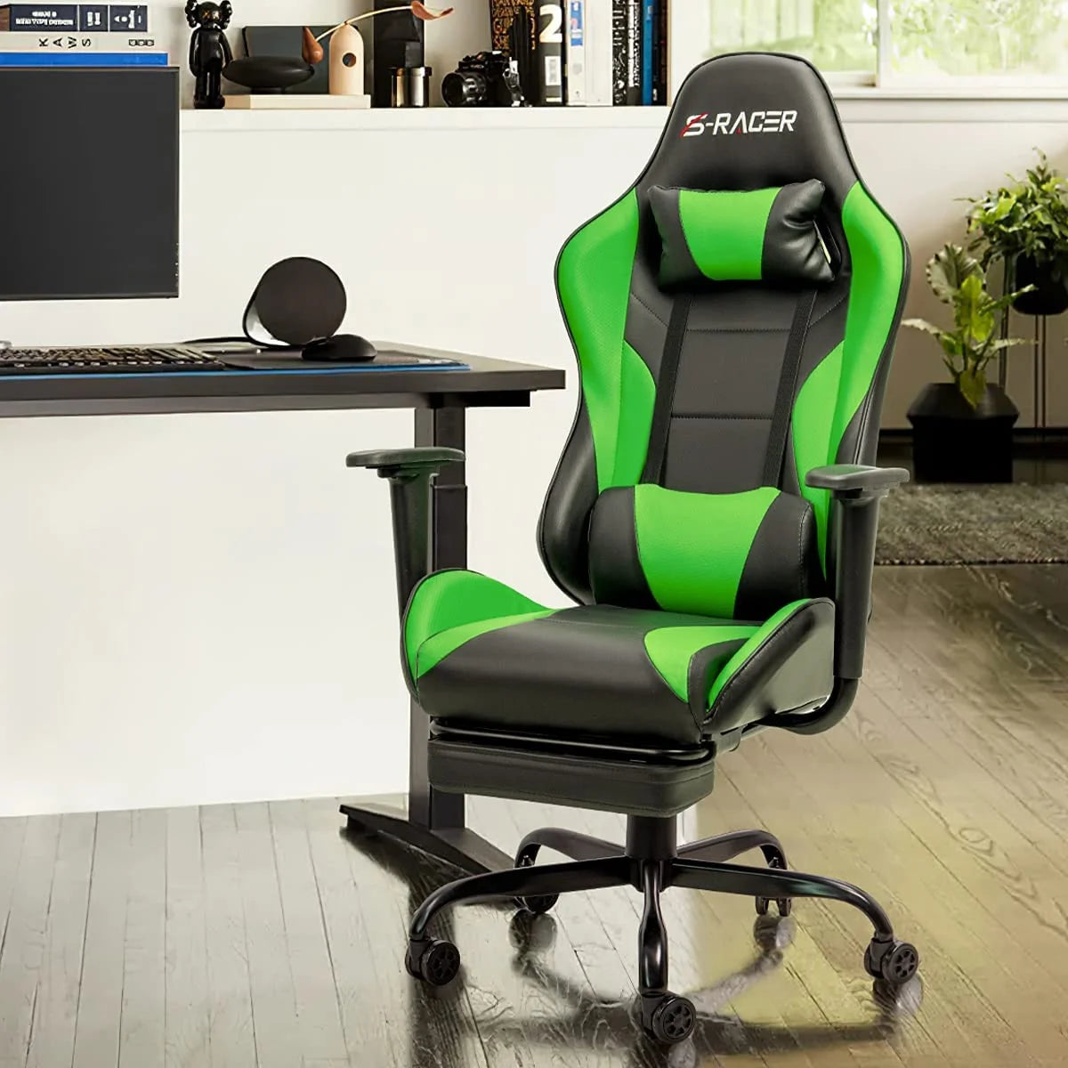 Lacoo High Back Gaming Chair Ergonomic Gaming Computer Chair,Black