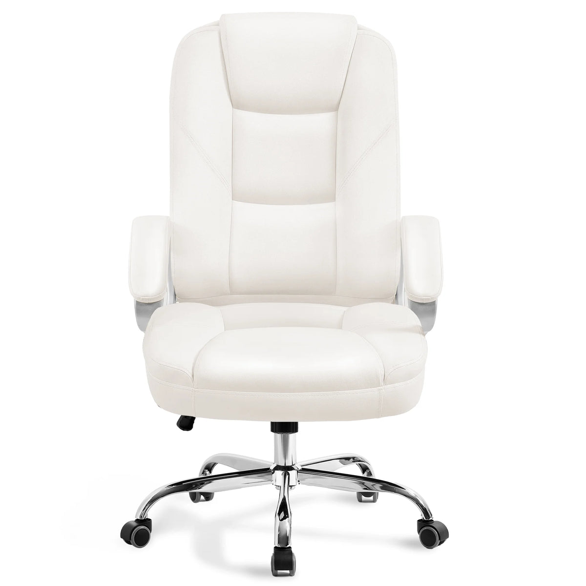 NEO CHAIR Home Office Chair, Heavy Duty Leather Office Chair, Ergonomic High Back Cushion Lumbar Back Support, Computer Desk Executive Chair for Work, 8 Hours Comfort, Jet Black