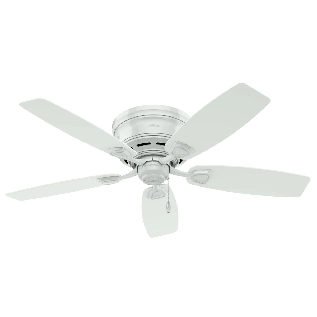 Hunter - Sea Wind Indoor/Outdoor Low Profile Ceiling Fan, 48-inch, Matte Black, Nautical-style, 3-speed WhisperWind Motor, 53118, for Porches, Bathrooms
