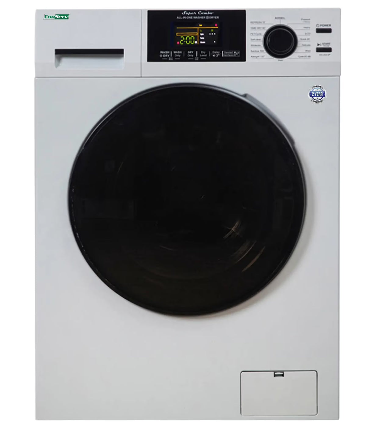 Conserv 15 lbs Compact Combo Sani Washer Vented/Ventless Dryer with Pet Cycle in White