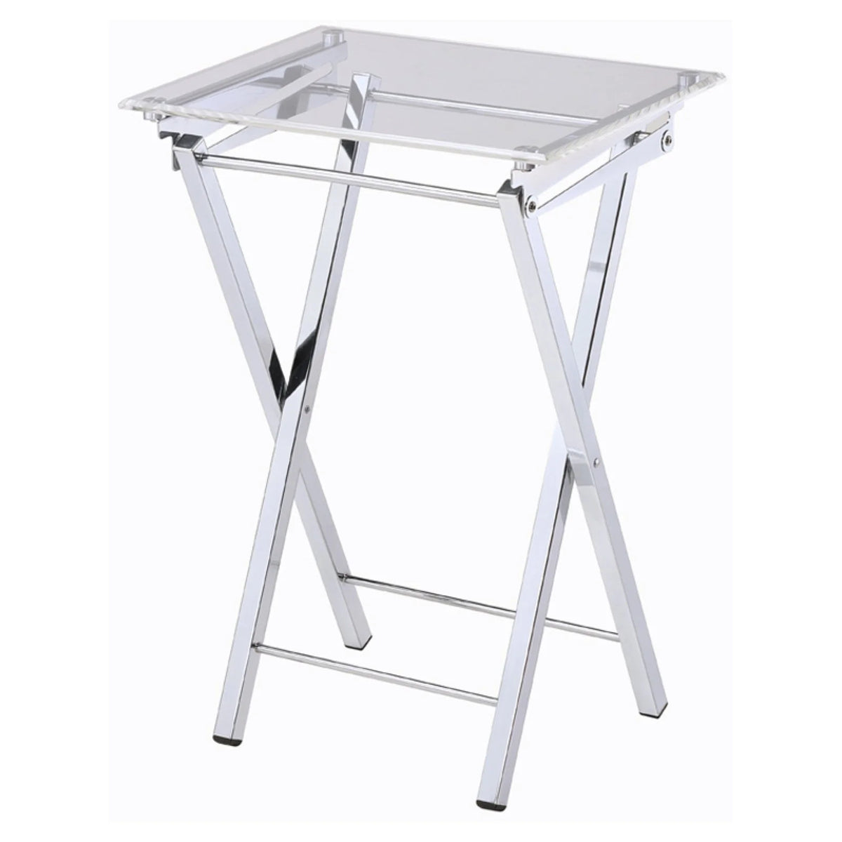 Millennial Collection - Mari Folding Tray Table in Gold, Set of 2