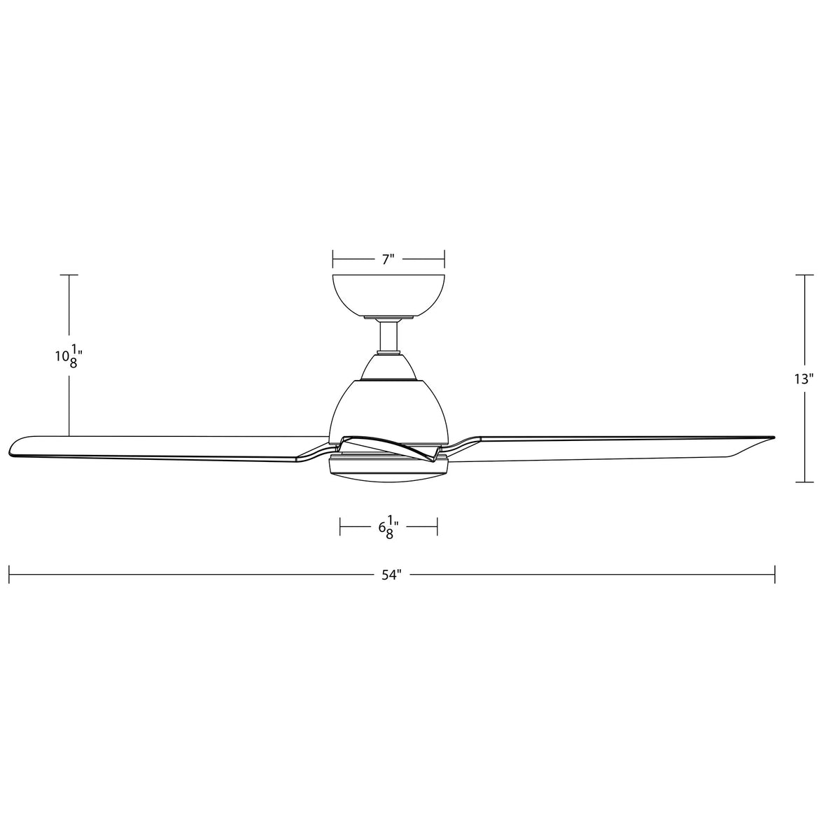 WAC Mocha 54" Brushed Aluminum Smart Ceiling Fan with Remote Control