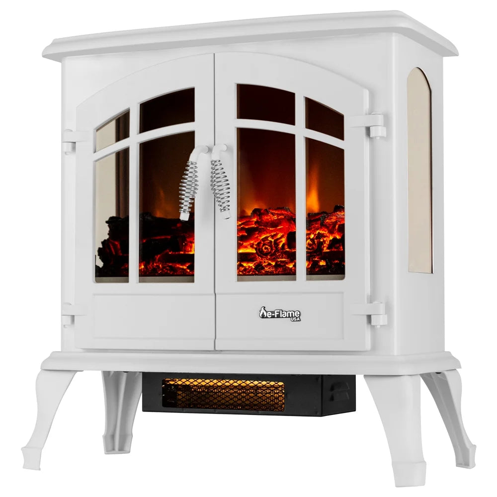 e-Flame USA Jasper Free Standing Electric Fireplace Stove - Red