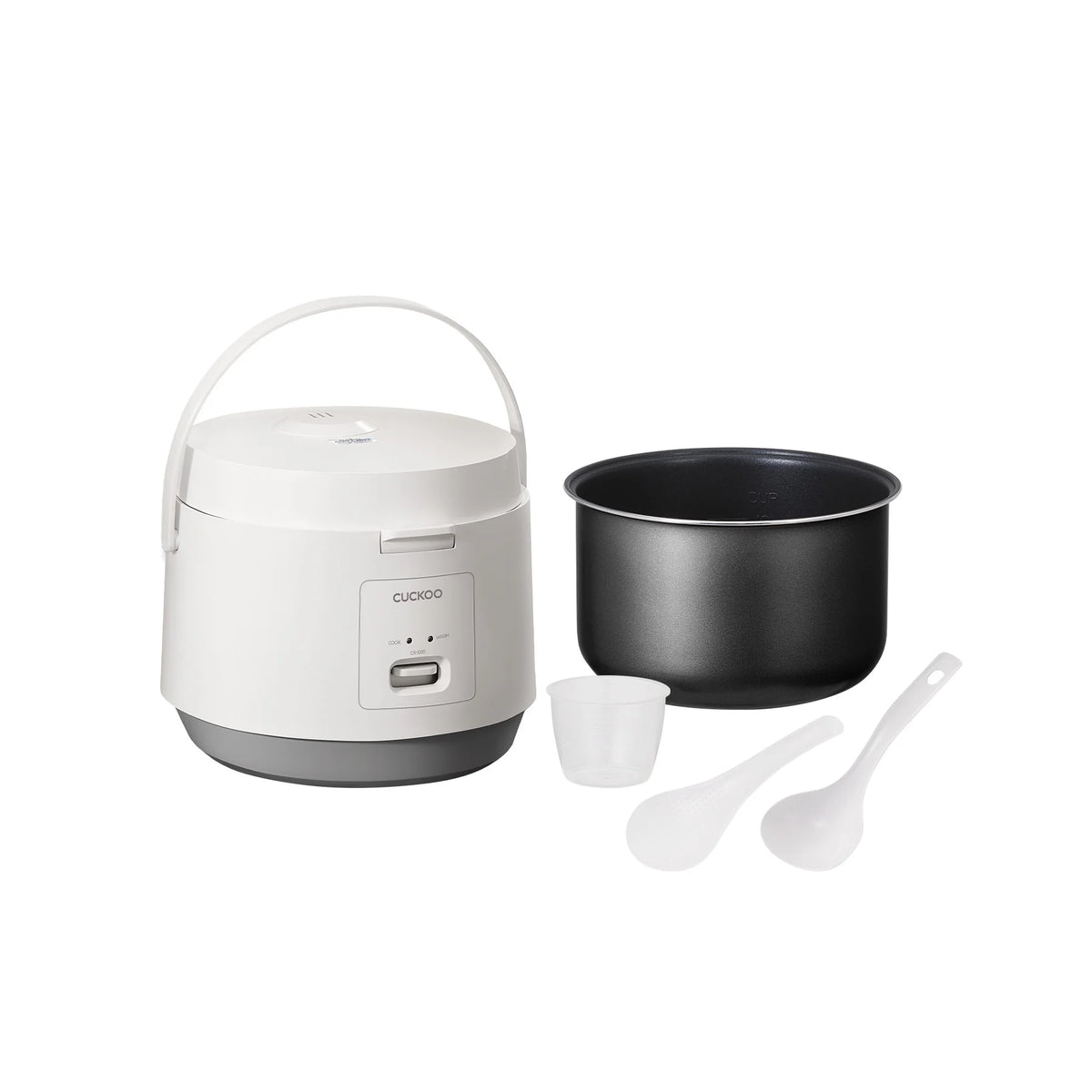 Cuckoo Rice Cooker 20 Cups Cooked Warmer with Nonstick Pot Easy Switch Start White (CR-1095)