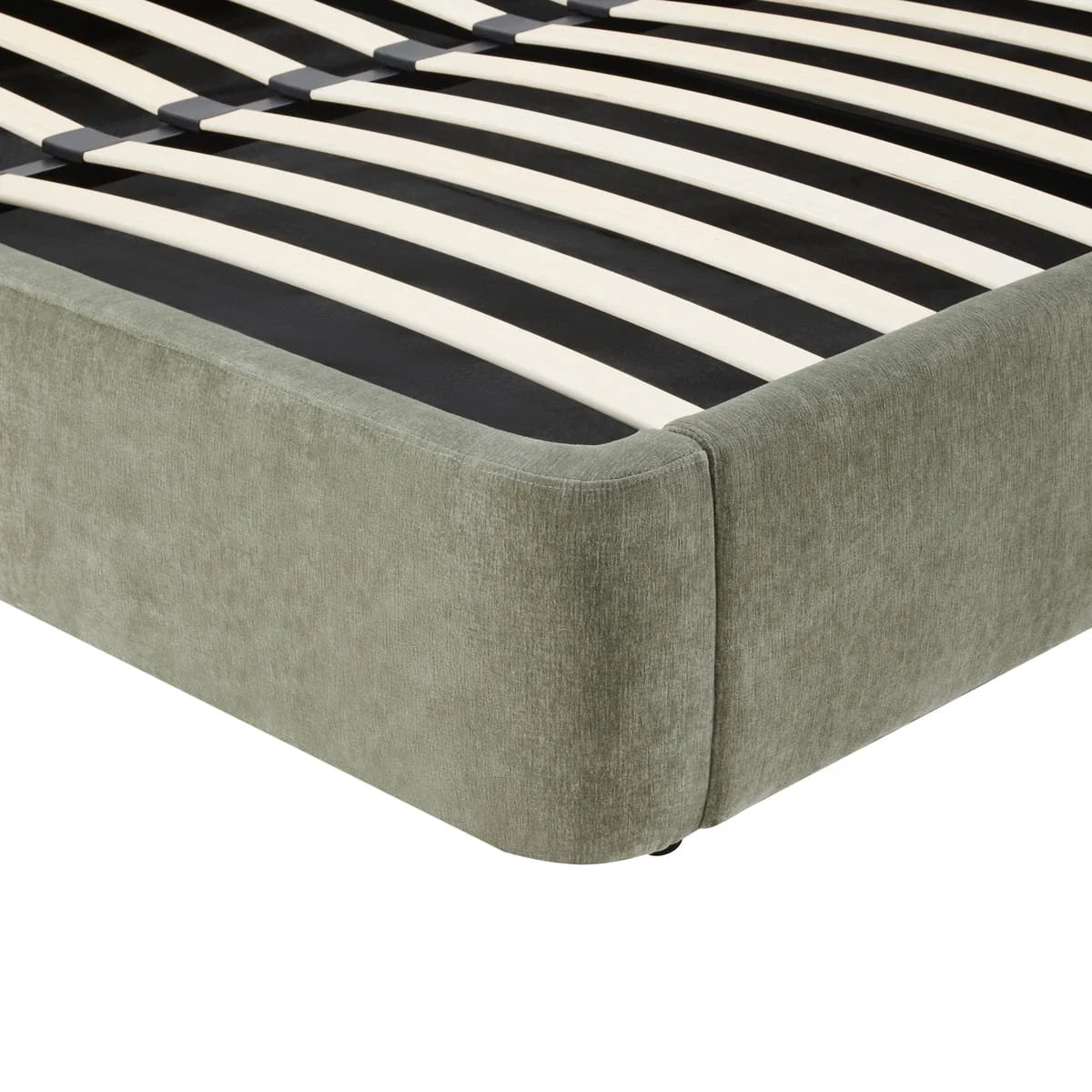 Modern Upholstered Platform Bed with Lift-Up Storage, Headboard, Wood Slats, Noise-Free