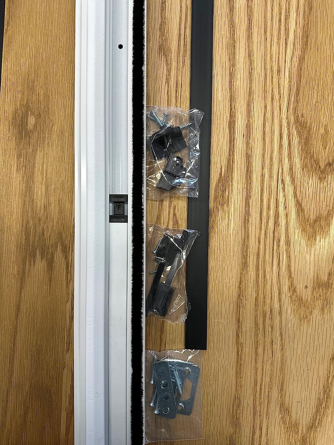 Life Products! T-Astragal Aluminum 80 in Weather Stripping 80x5/8x1-3/4 in Inswing Doors Black