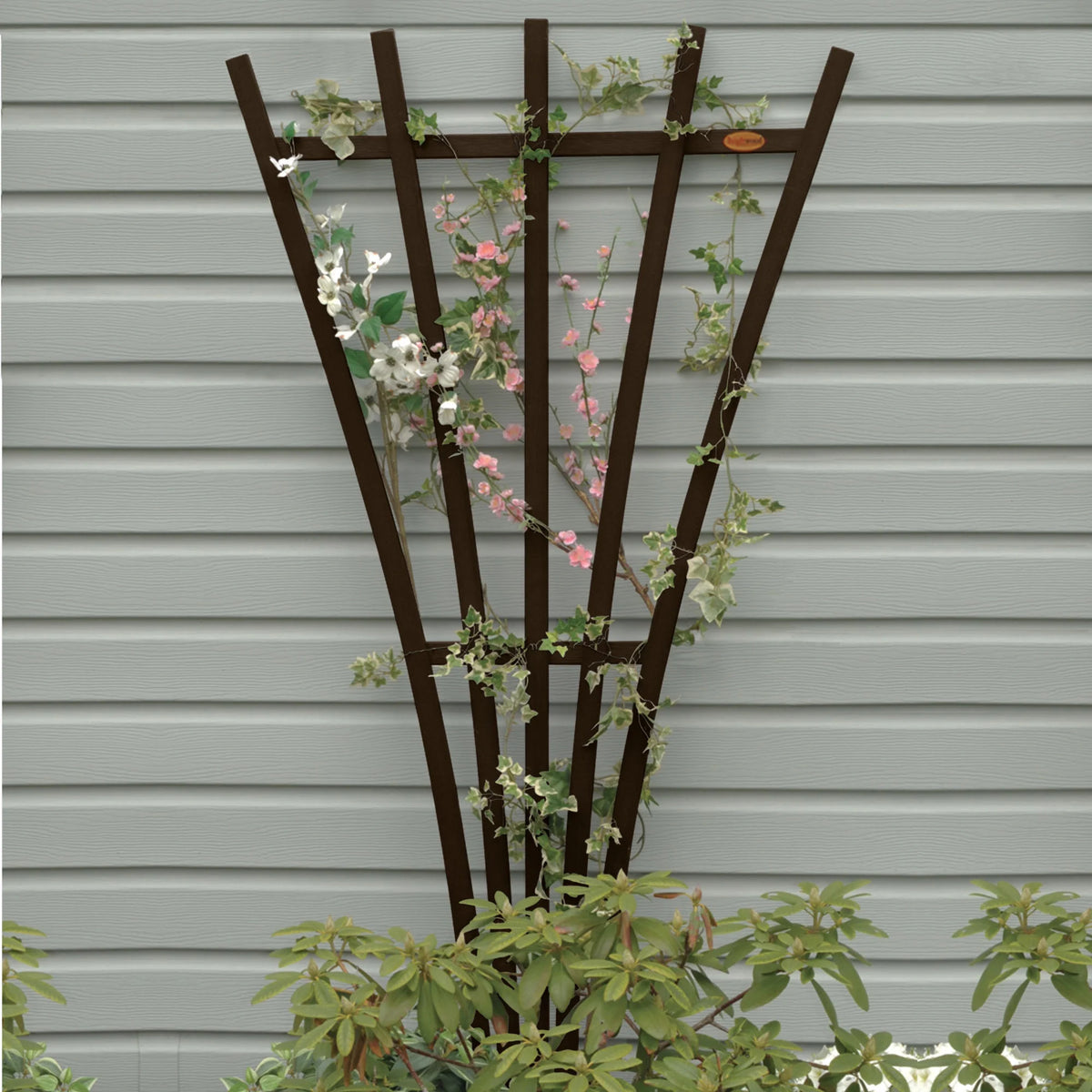 Highwood 6ft Traditional Fan Trellis - 30" L x 1.4" W x 72" H, Outdoor, Eco-friendly, Synthetic Wood
