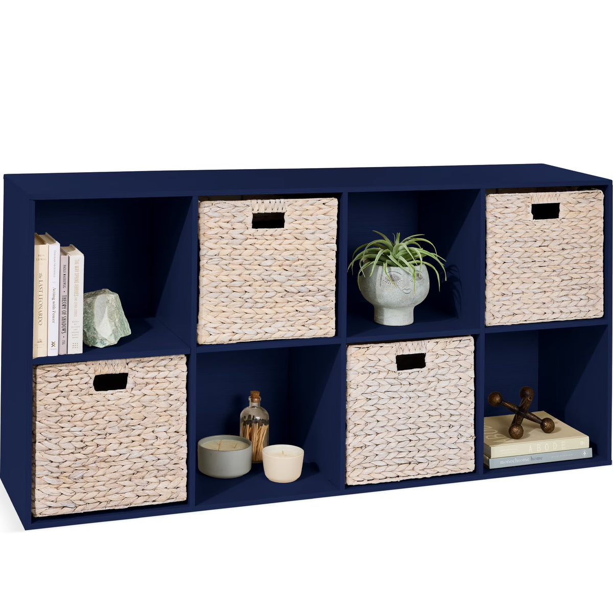 Best Choice Products 8-Cube Bookshelf, 11in Display Storage System, Organizer w/ Removable Back Panels - Black