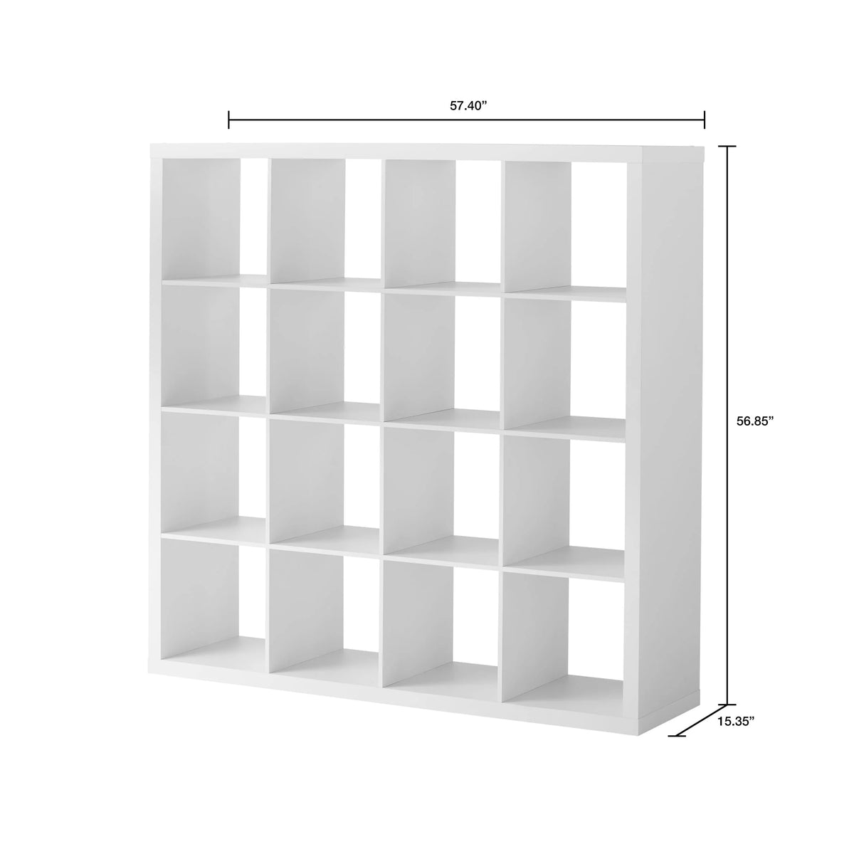 Better Homes & Gardens 16-Cube Storage Organizer, White Texture