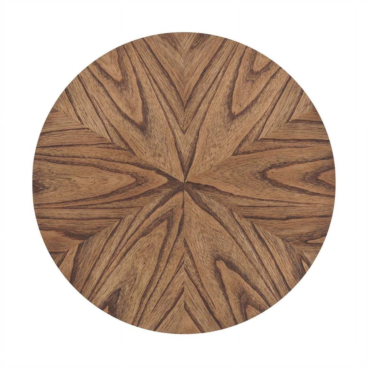 Martin Svensson Home LAX Round Wood End Table in Warm Nutmeg
