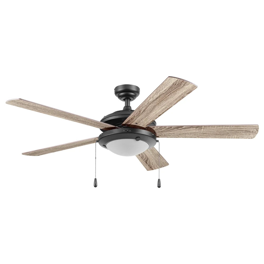 Mainstays 52" Transitional Satin Nickel Indoor Ceiling Fan with Light, Pull Chain Control & Reverse Airflow