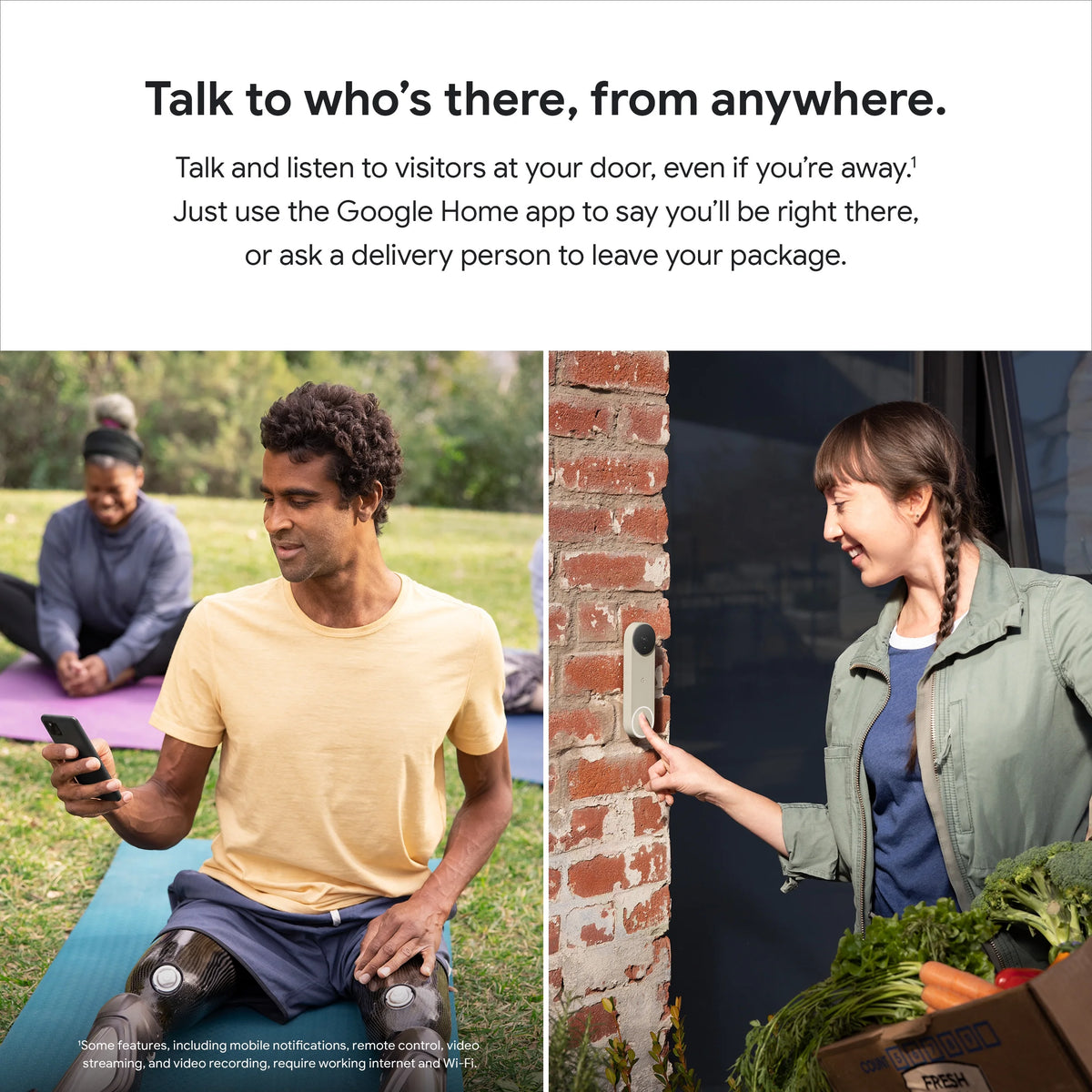 Google Nest Doorbell (Battery) (Linen)