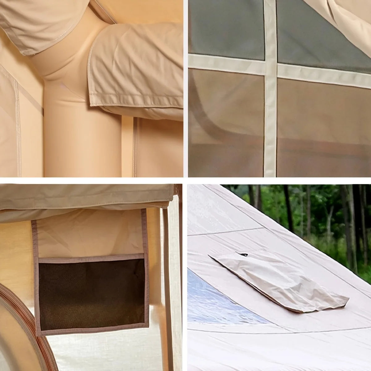 Inflatable Camping Tents 4/6/8/10 Person,129 Square Feets Large Blow up Tent with Stove Jack