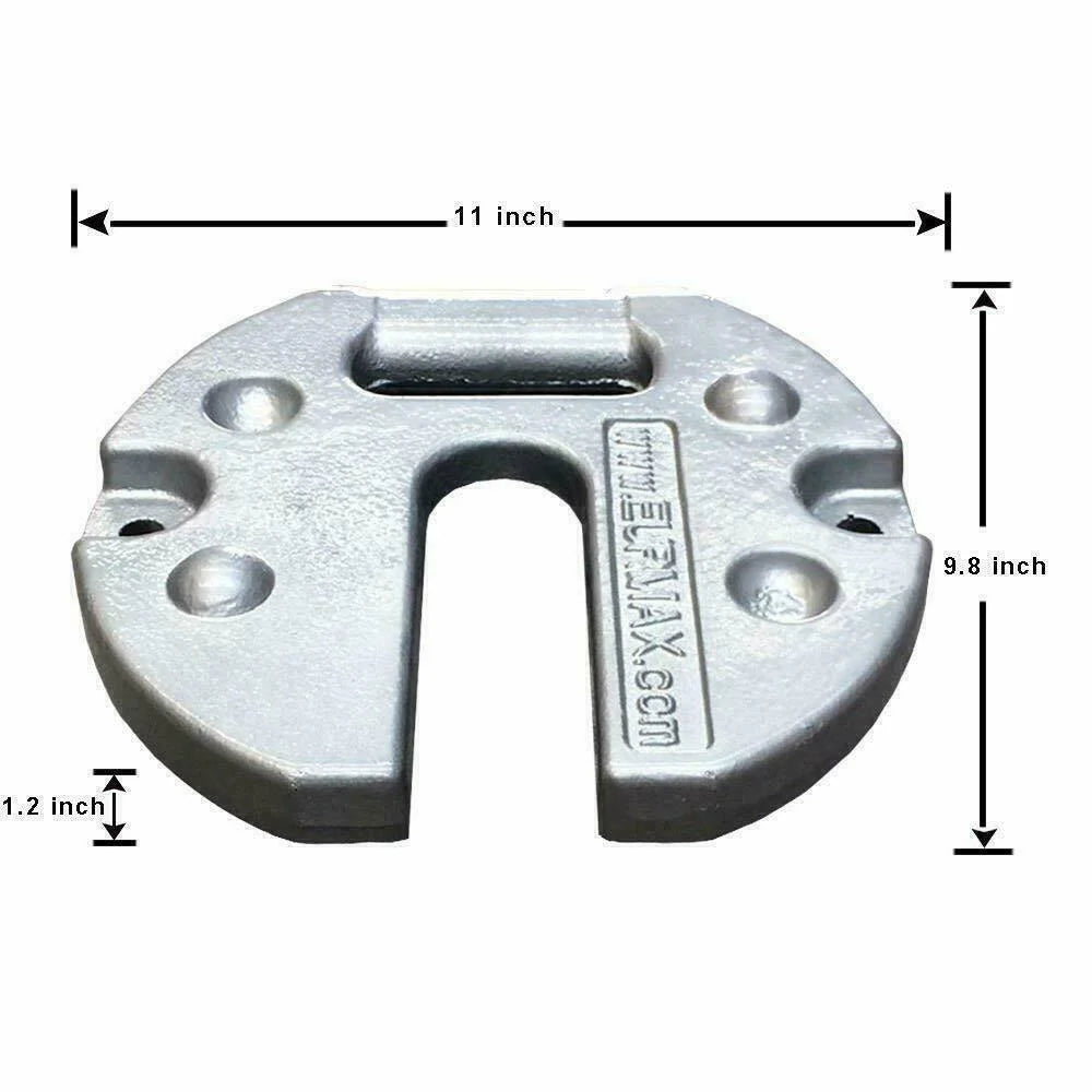 Eurmax Canopy Weights,Silver Iron Weights for Pop up Canopy,2-Pc Pack,44 Lbs