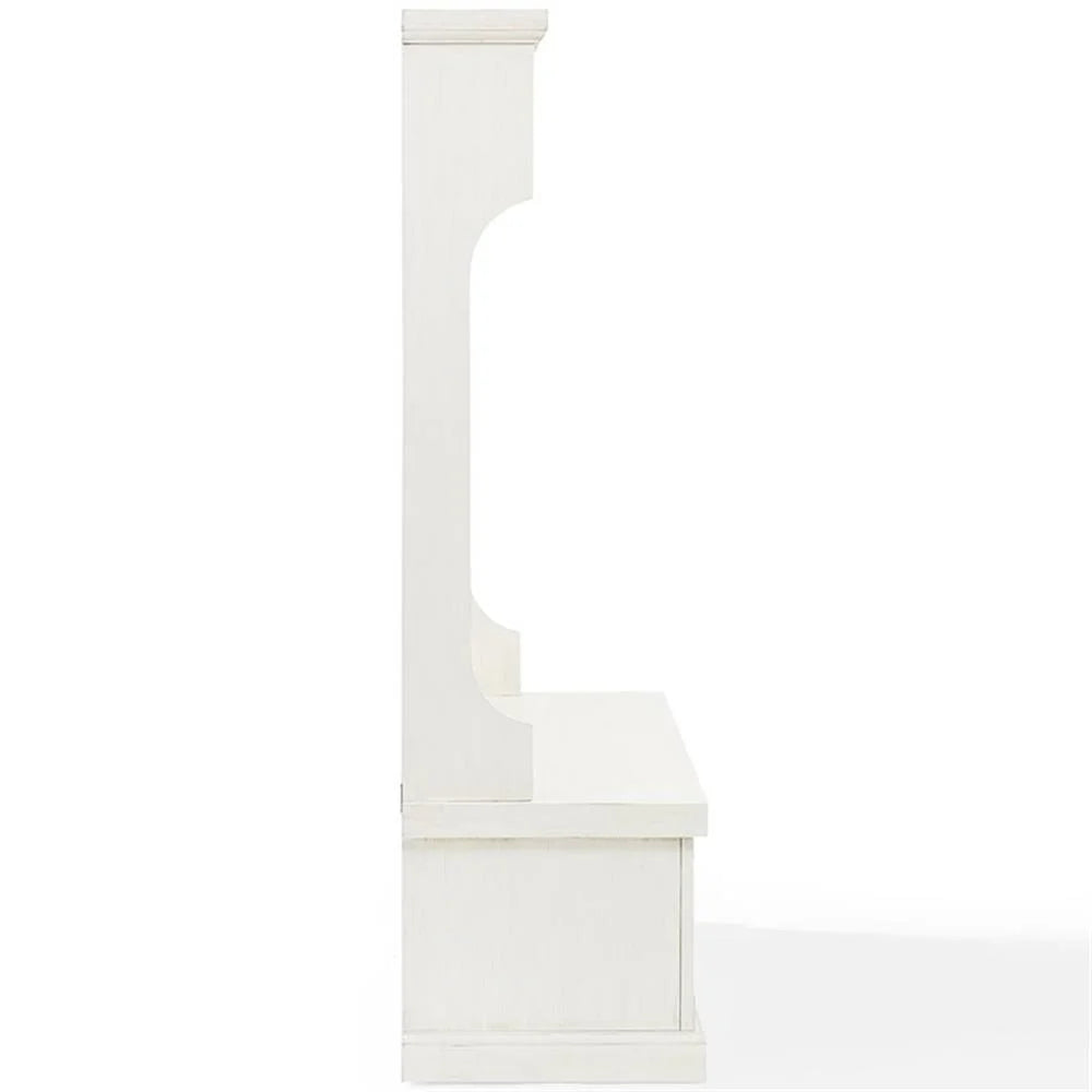 Bowery Hill 4-Hook Coastal Wood Hall Tree in Distressed Navy