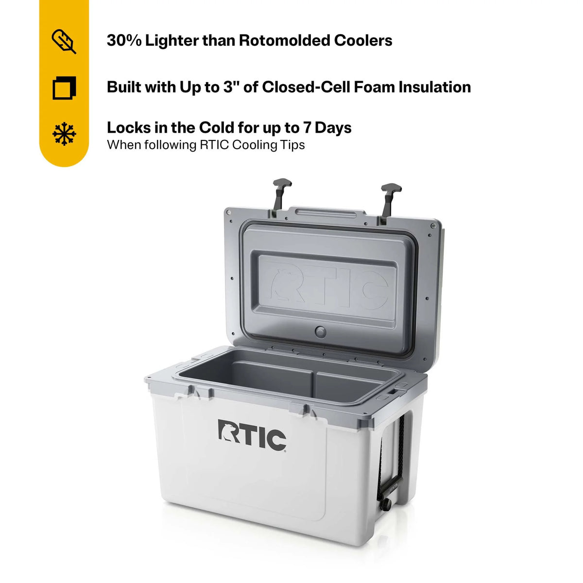 RTIC 52 QT Ultra-Light Hard-Sided Ice Chest Cooler, Fits 76 Cans, Trailblazer
