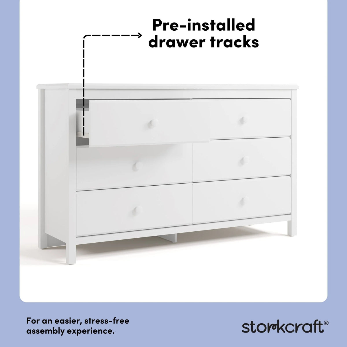 Storkcraft Alpine 6 Drawer Nursery Double Dresser, Olive