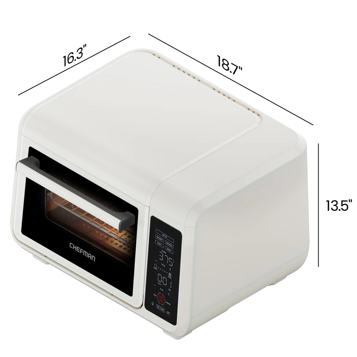Chefman EasyAir 15 Qt. Toaster Oven Air Fryer, 5 Cooking Functions & 450��F Max Temperature �C Black