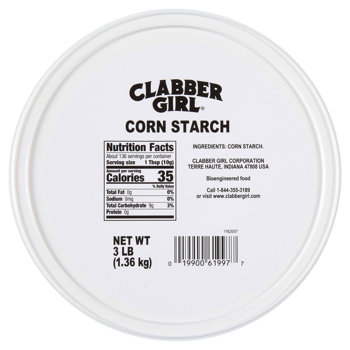 Clabber Girl Corn Starch, 3 lbs